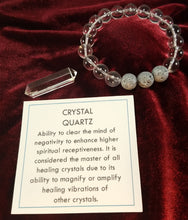 Load image into Gallery viewer, Crystal Quartz Healing Gemstone Bracelet