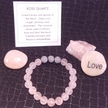 Load image into Gallery viewer, Rose Quartz Healing Gemstone Bracelet