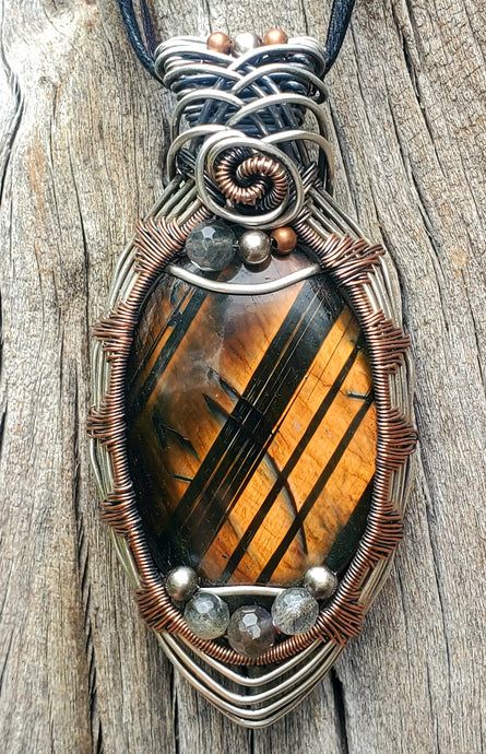 Banded Labradorite In Sterling Silver and Copper