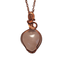 Load image into Gallery viewer, Rose Quartz Heart in Copper