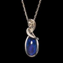 Load image into Gallery viewer, Blue Opal Quartz Doublet In Sterling Silver