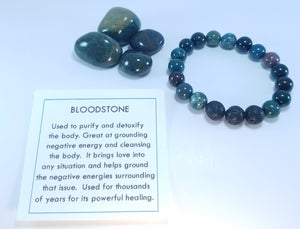 Bloodstone Healing Gemstone Bracelet.