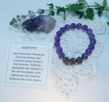 Load image into Gallery viewer, Amethyst Healing Gemstone Bracelet