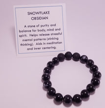 Load image into Gallery viewer, Snowflake Obsidian Healing Gemstone Bracelet
