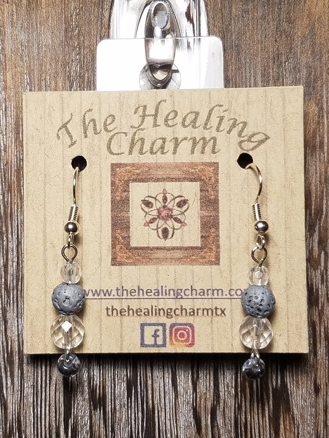 Crystal Quartz Gemstone Diffuser Earrings