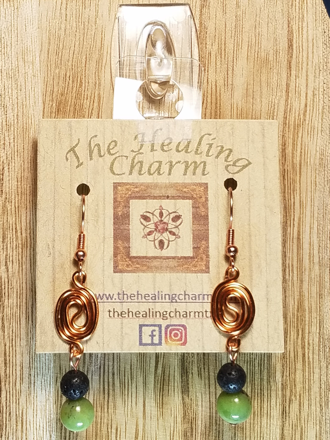 Jade Gemstone Diffuser Earrings