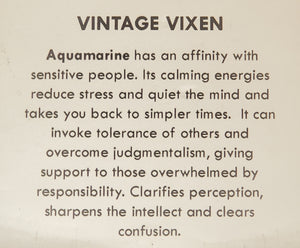 Aquamarine Vintage Vixen - Sterling Silver Diffuser Set