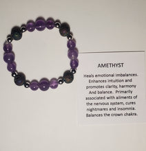 Load image into Gallery viewer, Amethyst Healing Bracelet - Crown Chakra