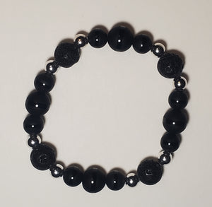 Natural Black Onyx & Shungite Bracelet For Women & Men – Adjustable Stone Bead Bracelet – Unique Gift For Birthdays, Christmas & More