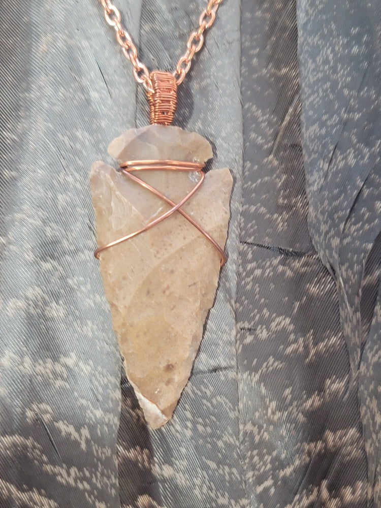 Jasper Arrowhead in Copper