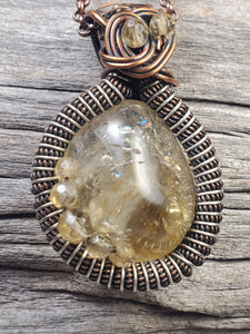 Citrine in sterling silver and copper