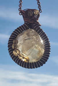 Citrine in sterling silver and copper