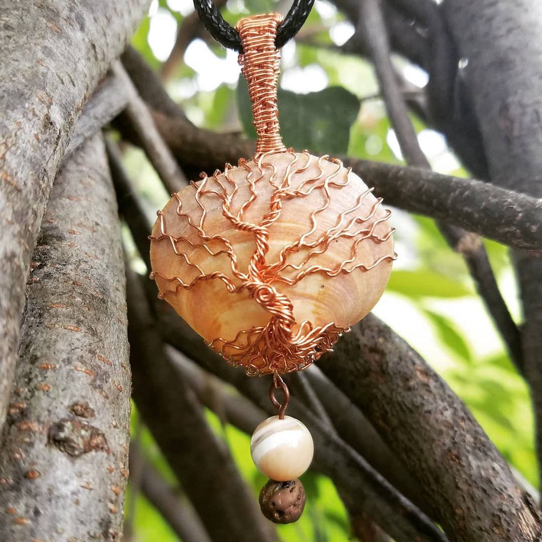 Clam Shell Copper Tree of Life